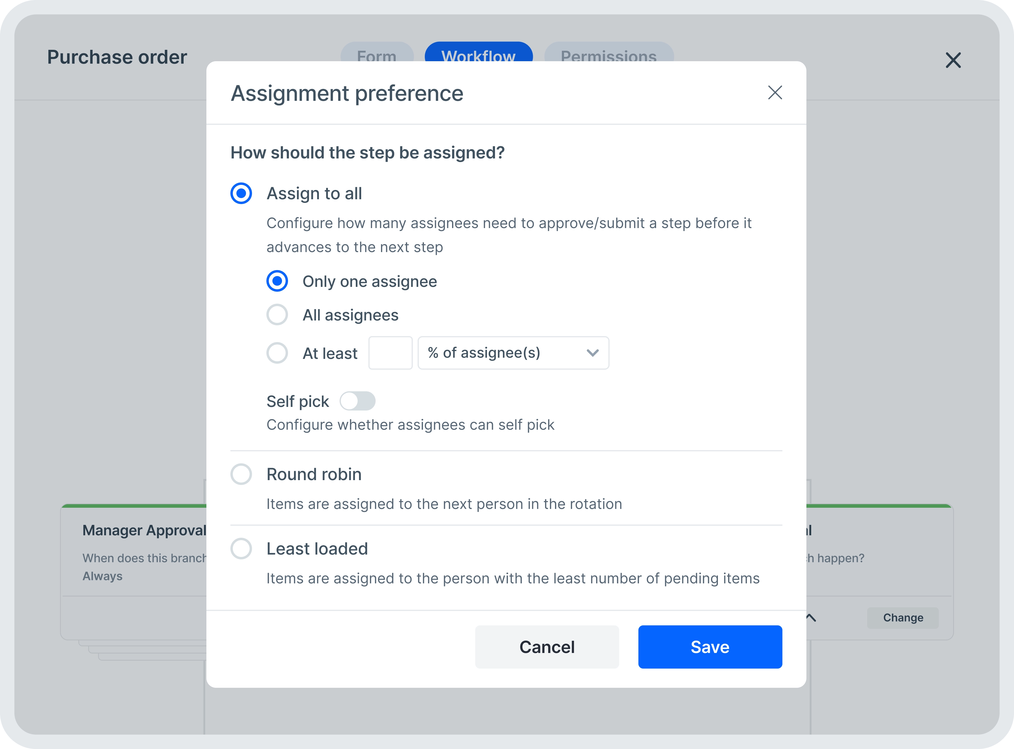 Dynamic approvals